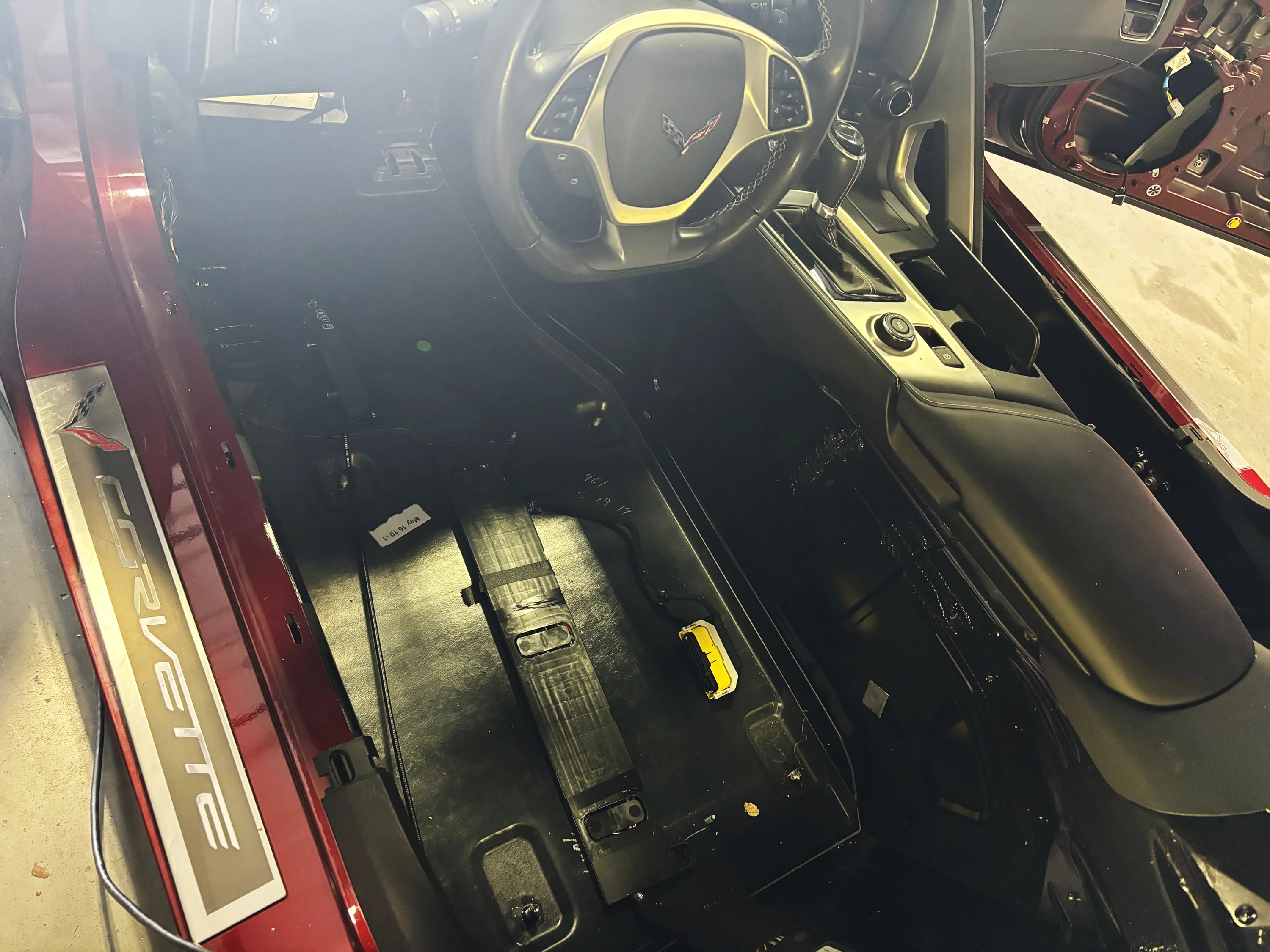 2014-2019 GM C7 Corvette Floor Custom Cut Sound Deadening Kit - Image 3