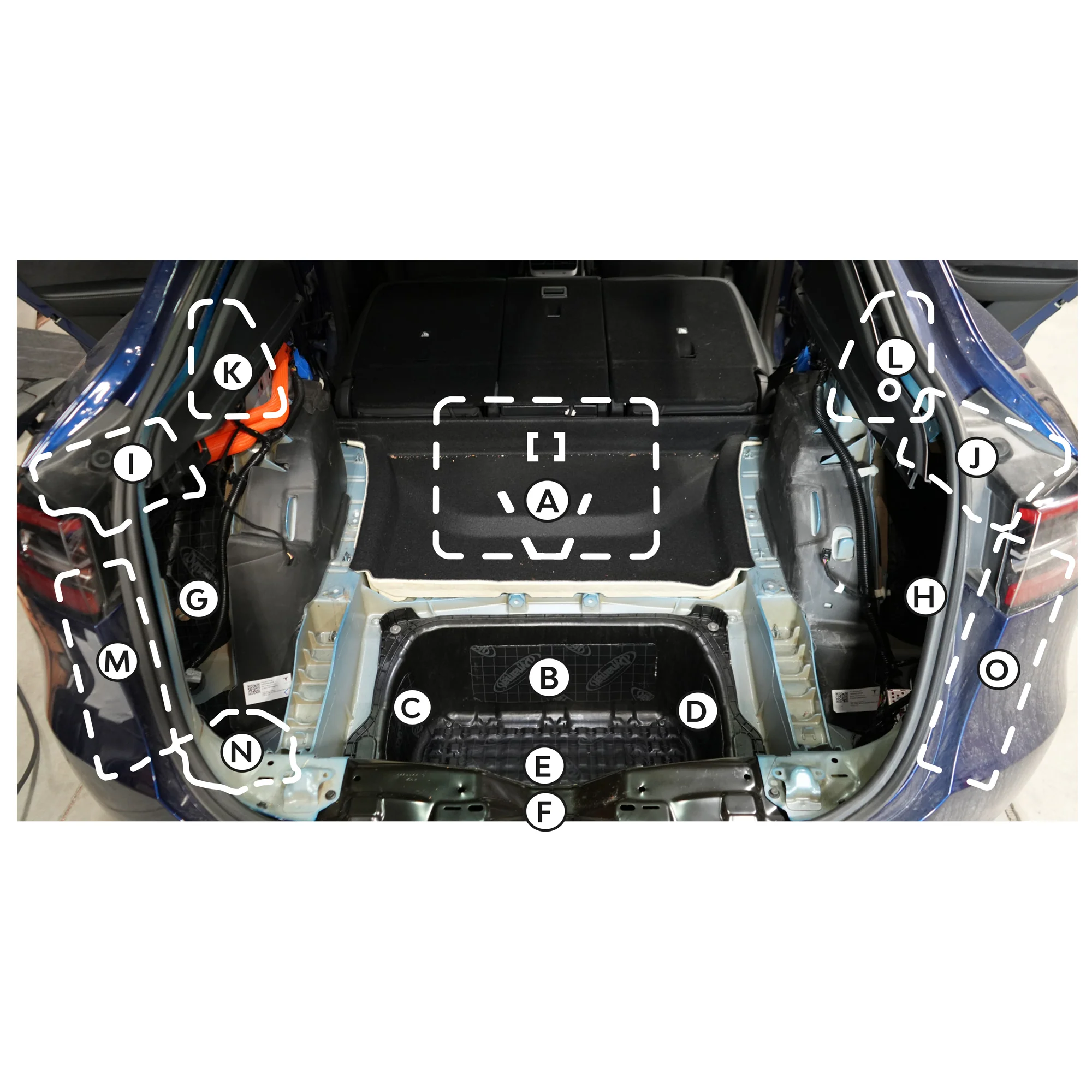 2020-2024 Tesla Model Y Trunk Sound Deadening Kit - Image 3