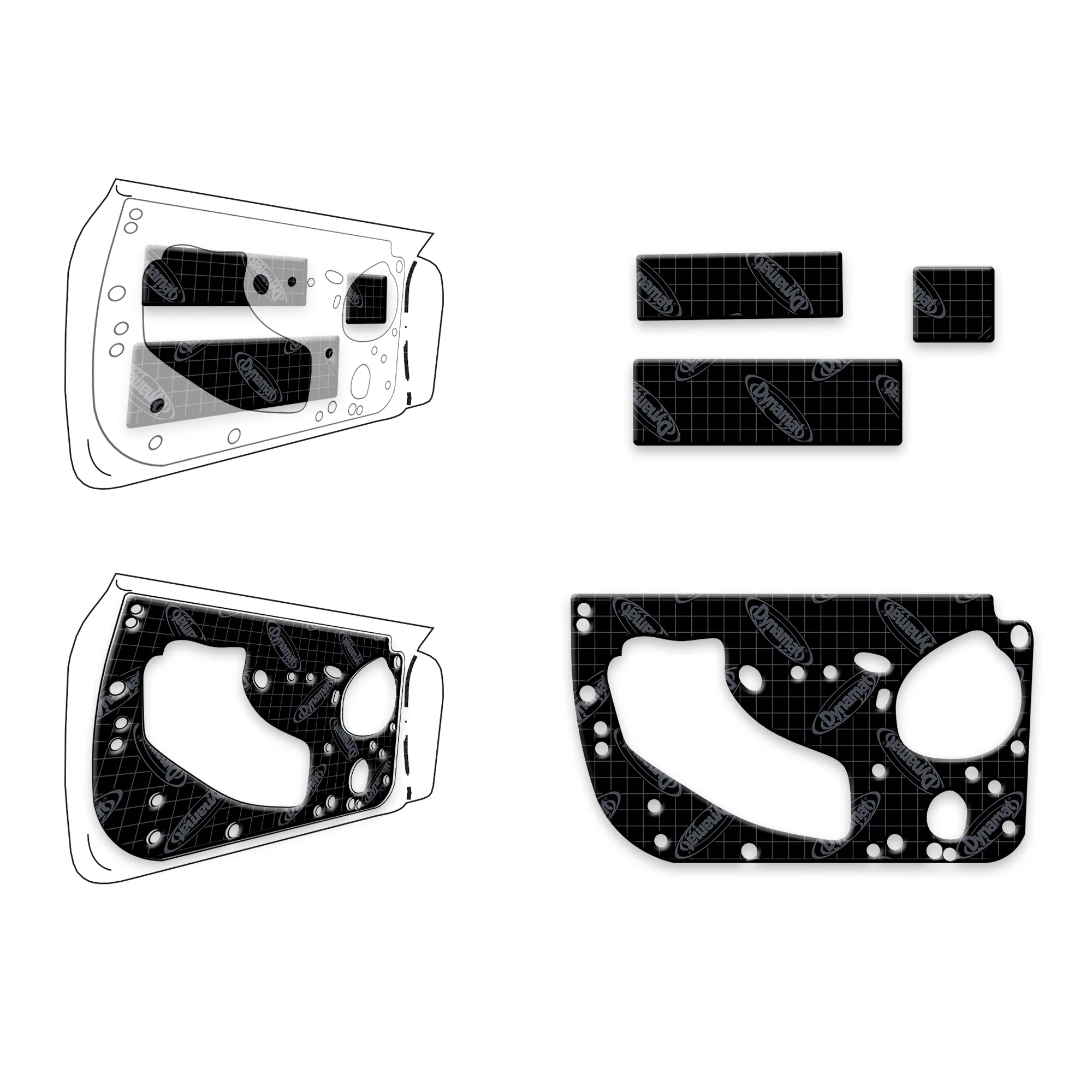 2021+ Ford F-150 Custom Cut Sound Deadening 4-Doors Kit - XFO F14 D
